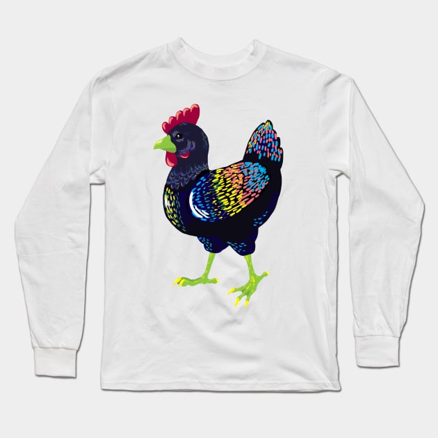 Disco Chicken Long Sleeve T-Shirt by Yukiimomo